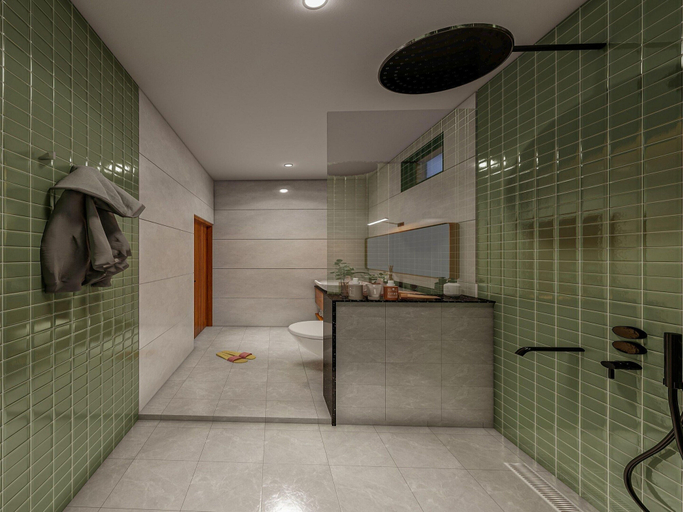 Bathroom 2, Deluxe King Sunday Hotel by Checkin, Gautam Buddha Nagar