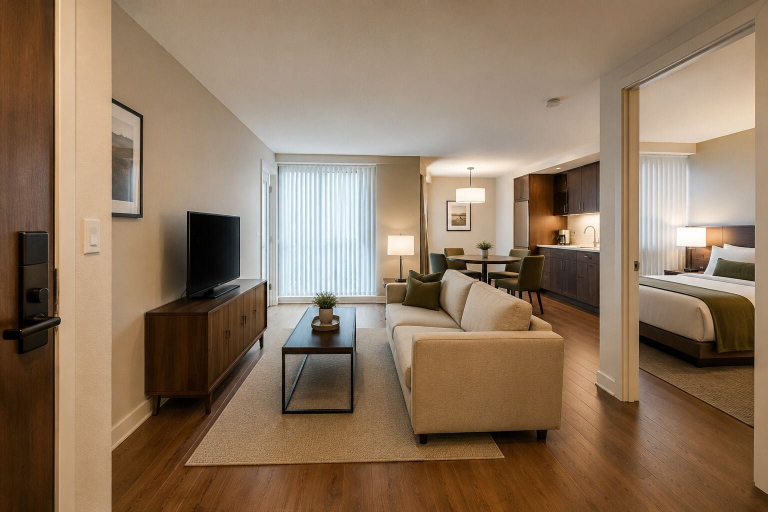 Living area 3, Axis Lane Hotel, Toronto