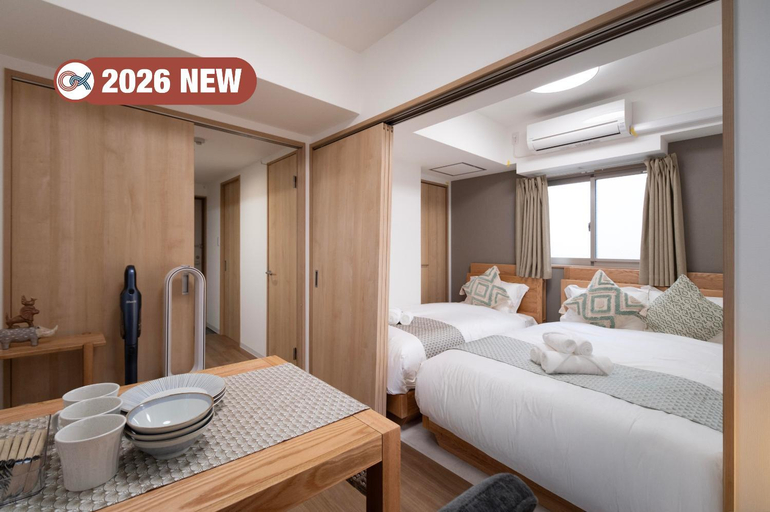 Bedroom 2, The Peak Chiyozaki Grand Apartment Hotel, Osaka