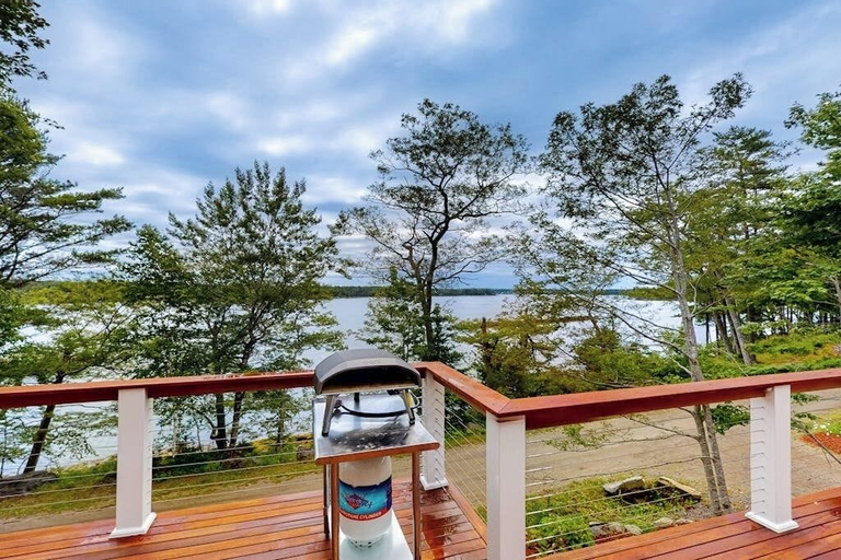 View from room 3, Luxurious Waterfront Home With Deck, Firepit, hot Tub, Fireplace, & Pool Table, Lincoln