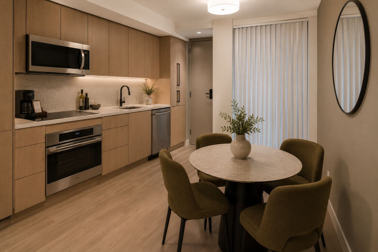 Private kitchen, Northmere Suites, Toronto