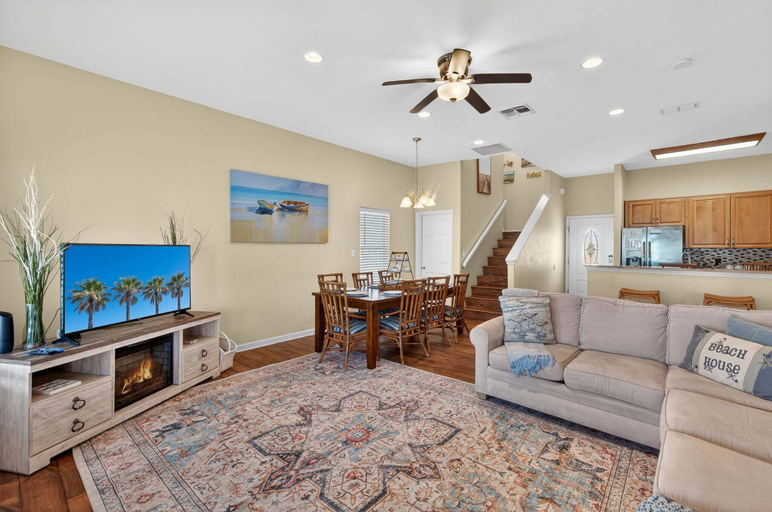 Living area 2, Coastal Charm With Pond Views and Sunset Balconies!, Nueces