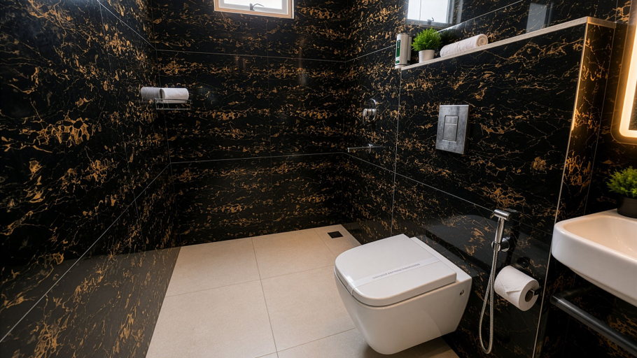 Bathroom 4, Hotel Good Luck by JMD Group, Delhi
