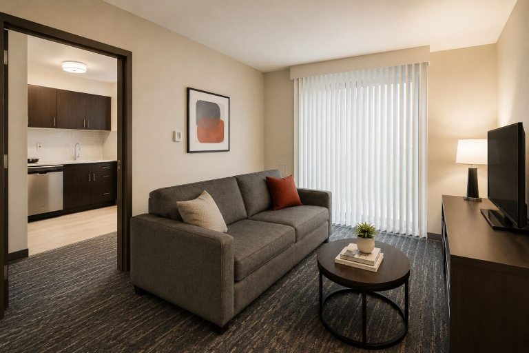 Living area 4, Mercer Bay Suites, Toronto