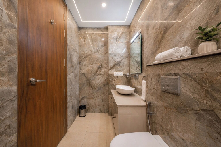 Bathroom 4, Lime Tree 2 Bhk Apartment Golf Course, Gurgaon