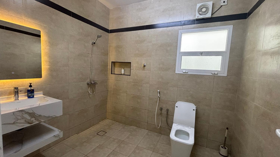 Bathroom, Qantab village apartment, Muscat