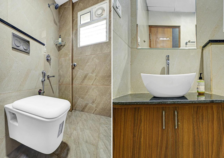 Bathroom, Worldtree Suites Manyata, Bangalore