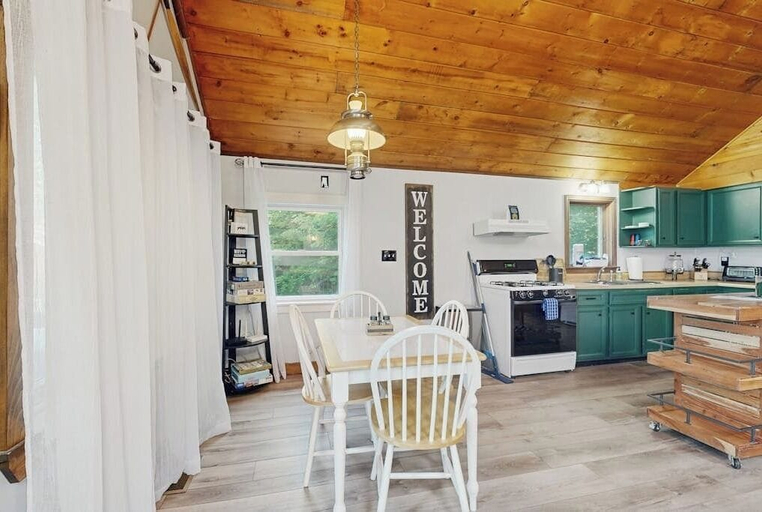 Private kitchen 2, Scenic Retreat With a Spacious Deck, gas Fireplace, and Moosehead Lake Views, Piscataquis