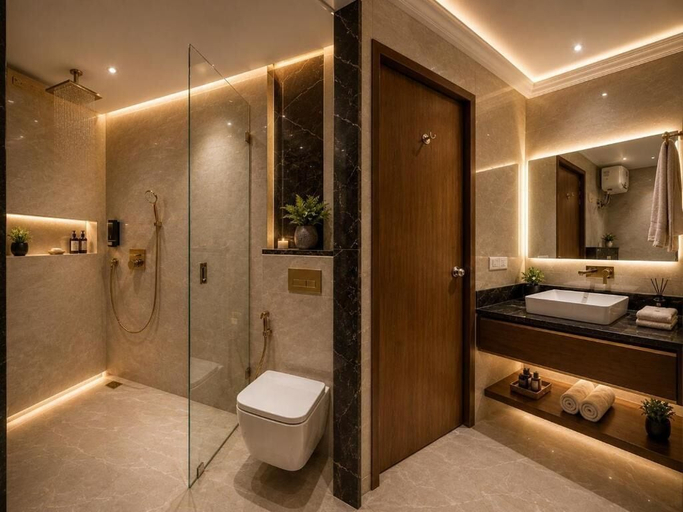 Bathroom 3, Hotel Airport Hilton Sky IGI Airport T-3, Delhi