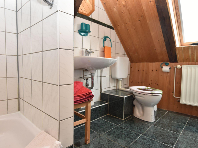 Bathroom, Landhaus Ferienwohnung in Gorow, Rostock