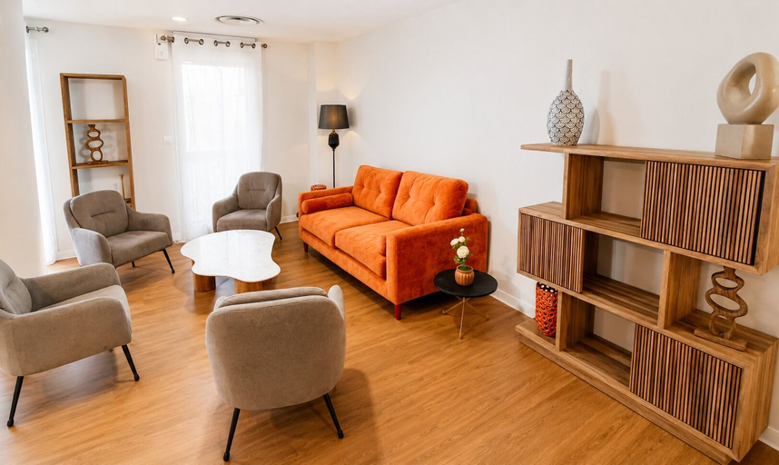 Living area 2, Zenao Appart'hôtels Beaucaire, Gard