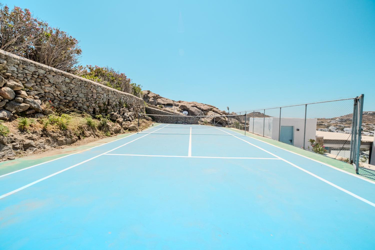 Tennis court, Mykonos Villa Sympatico, Private Pool & Sea Vistas, South Aegean