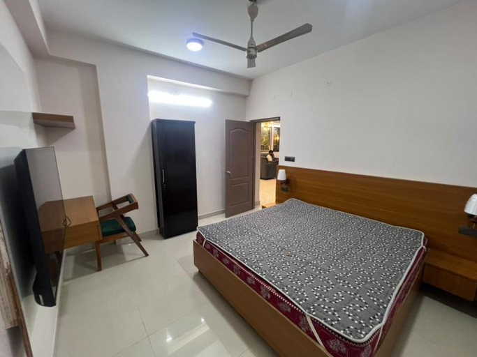 Bedroom, Erramanzil service apartment, Hyderabad