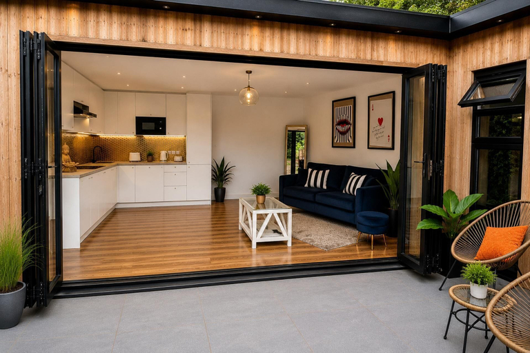 Terrace/patio 3, Nottingham Cabin Sleeps 4 - Free Parking & WiFi, Nottinghamshire
