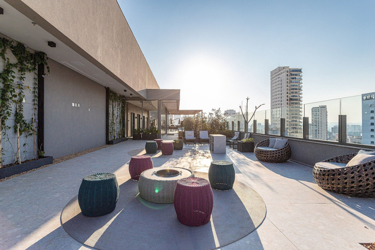 Terrace/patio 5, Apartamentos mobiliados com excelente vista e localização - Higienópolis, São Paulo