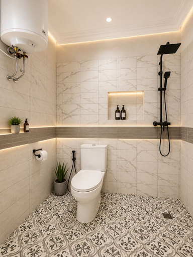 Bathroom 4, The Blue Resort, Mfoundi