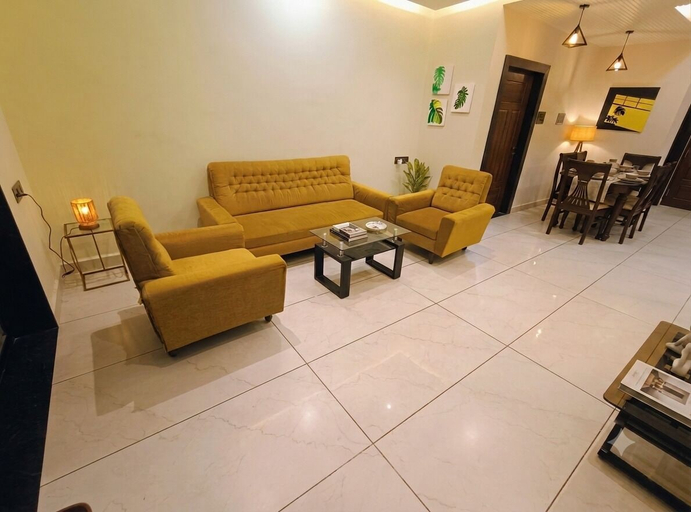 Living area, Mango Tree 3BHK Apartment, Ujjain