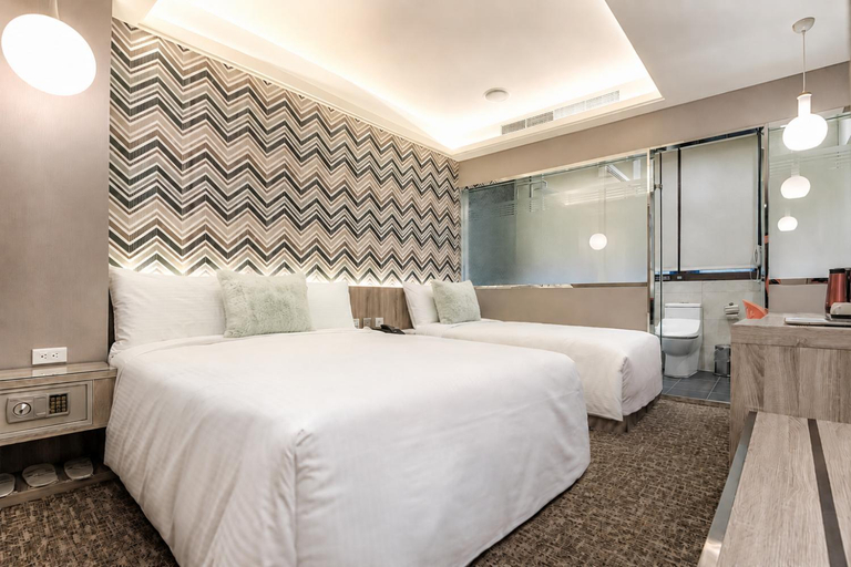 Bedroom 3, V One Hotel Ningxia No 2 Inn, Taipei City