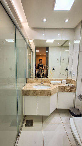 Bathroom 5, Coruja Imob - Flat Crystal Place, Goiania