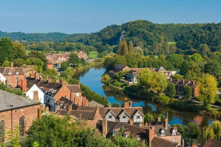 Aerial view, Riverside Mews Bridgnorth, Shropshire