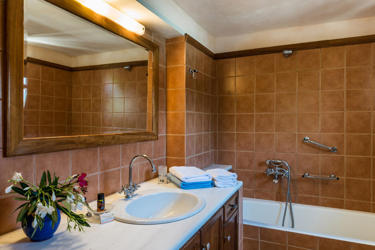 Bathroom 4, Kamares Private Pool Stone Villa, Crete