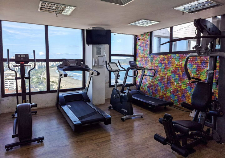 Fitness facility 4, SHB - Flat vista mar no Boqueirão, Santos