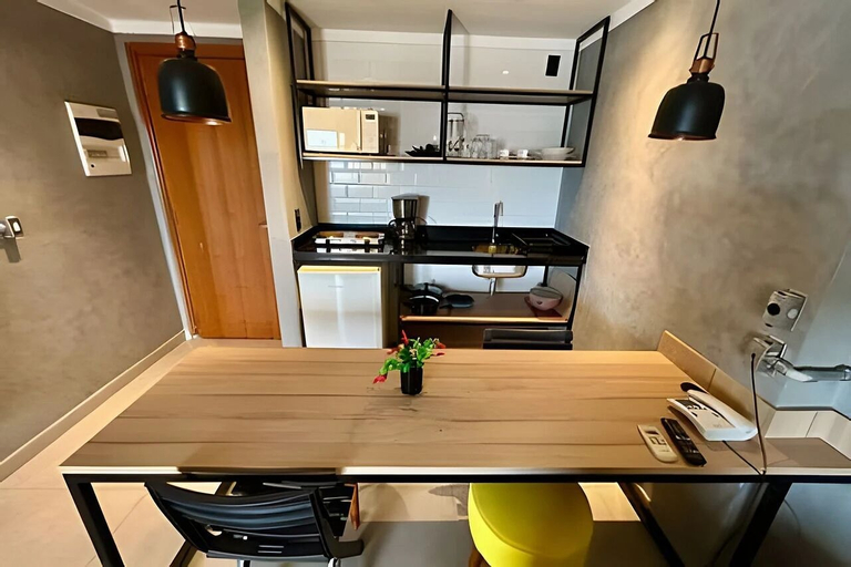Private kitchen 5, SHB Charmoso Flat Com Vista Mar, Santos