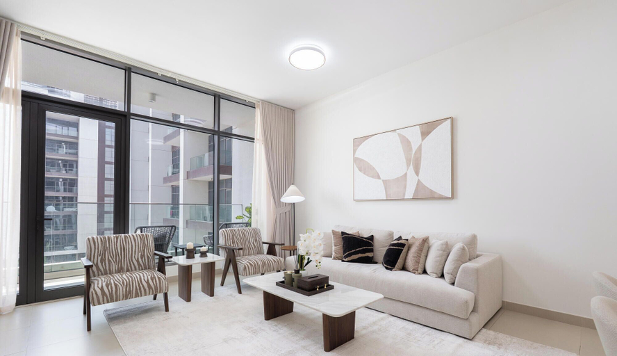 Living area 5, Vogue | Acacia with Direct Access to Hills Park, Dubai