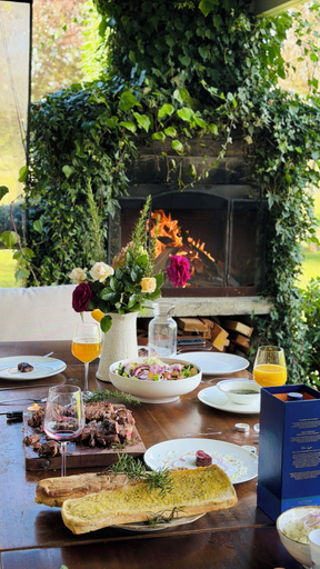 Outdoor dining 2, The Black Barn At Puketitiri, Hastings