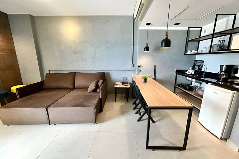 Living area 2, SHB Pé na Areia Flat à Beira-Mar, Santos