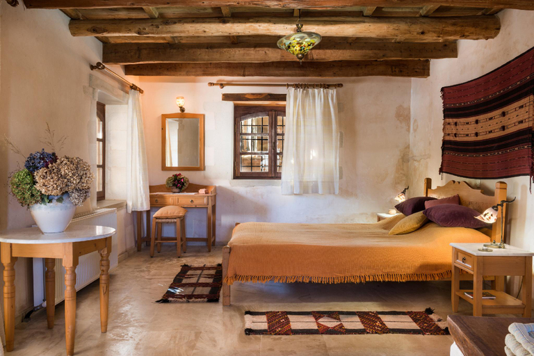 Bedroom, Kamares Private Pool stone Villa, Crete