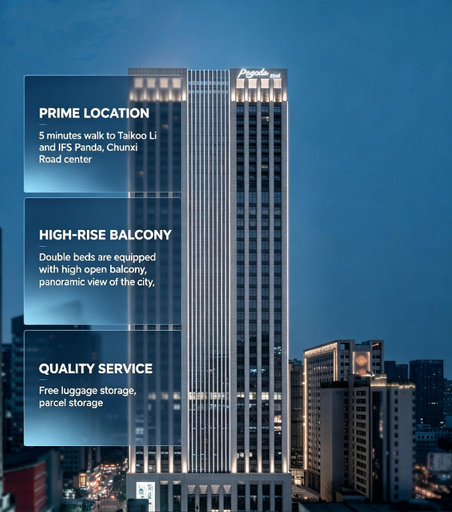 Exterior & Views 2, Pagoda Design Hotel Chengdu Chunxiroad Taikoo Li, Chengdu