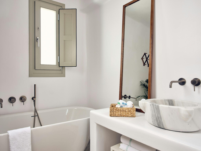 Bathroom 5, Belvedere Mykonos - Hotel Rooms &Suites, South Aegean