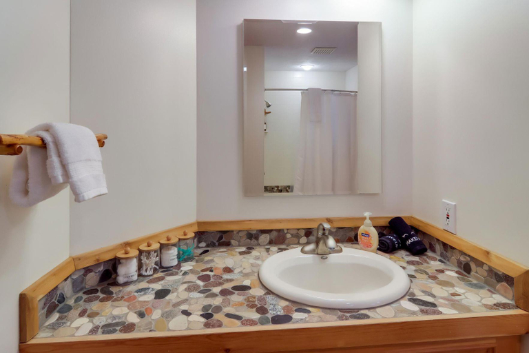 Bathroom 3, Boardman Monarch Upscale River Lodge HOT Tub!, Grand Traverse