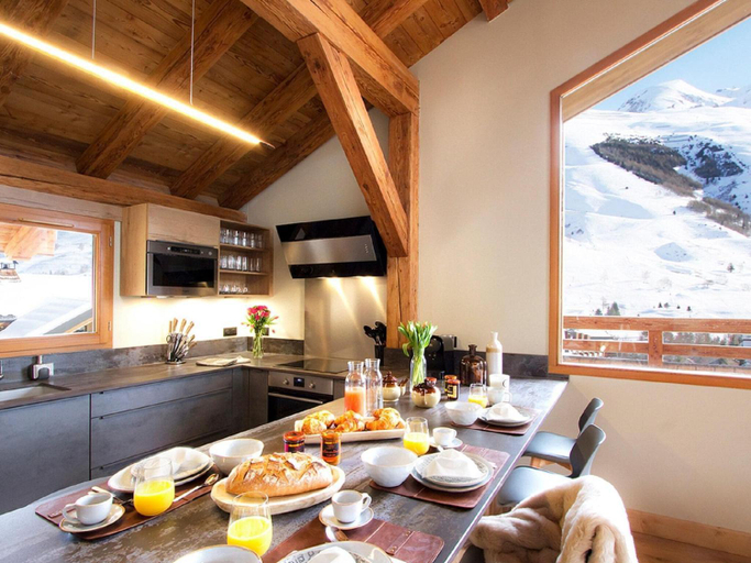 Kitchen, Chalet in Les Deux Alpes with Hot Tub, Isère