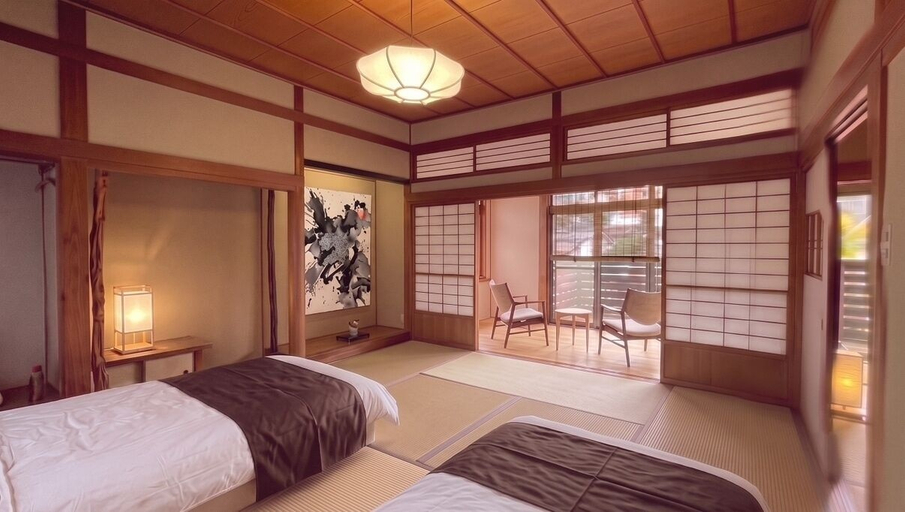 Bedroom 2, Shimizu Ryokan, Yufu