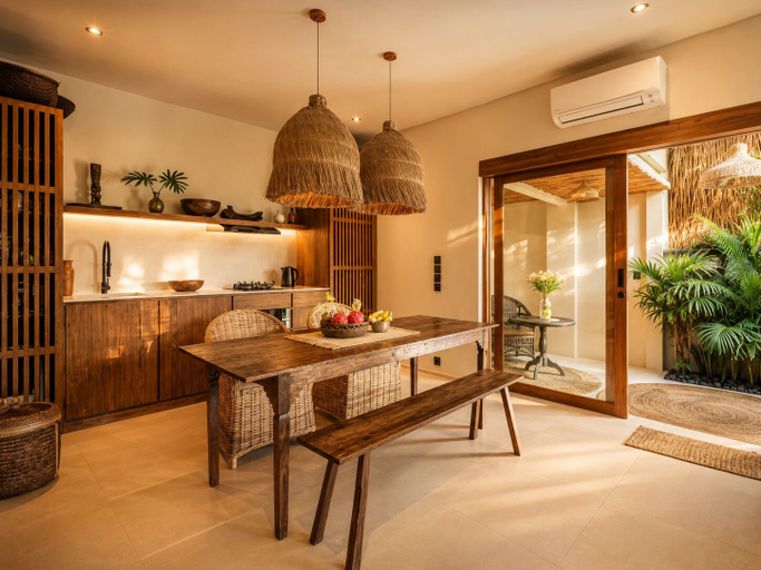 In-room dining 3, Rice Field Villa with Rooftop Jacuzzi, Badung