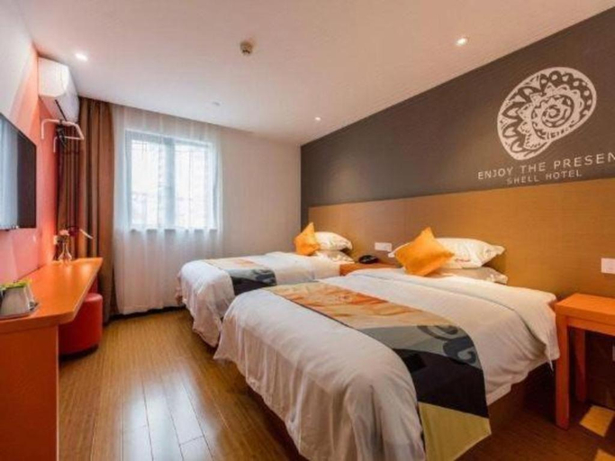Bedroom 2, Shell Shanghai Yangpu District Pingliang Road Binjiang Hotel, Shanghai