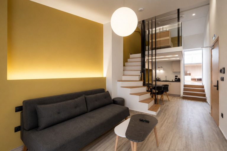 Living area 2, Morus Acropolis Urban Suites, Attica