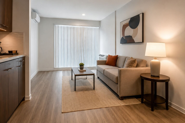 Living area, Ashton Gate Hotel, Toronto