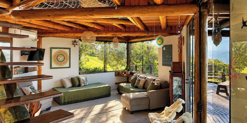 Living area 2, Cabana Parapente Sul - Santo Amaro - SC, Santo Amaro da Imperatriz