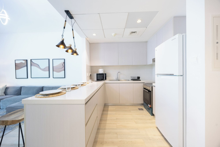 Private kitchen, Bloomfields 2BR in Waters Edge 9, Yas Island