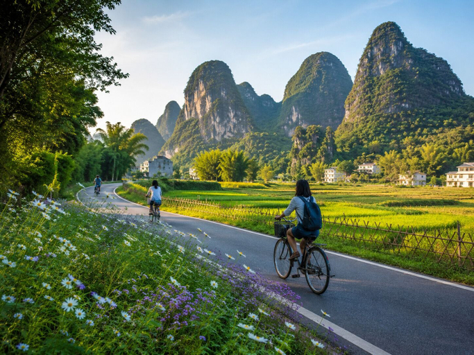 Bicycling 3, The Floral Dreamscape Retreat -Yulong Romance Park Branch-Tickets Reservation & Day Tour Arrangement, Guilin