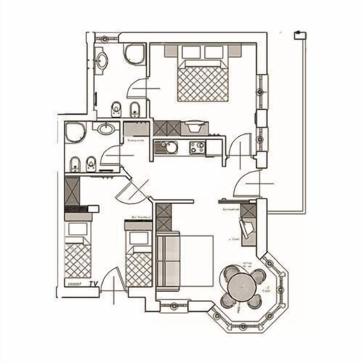 Floor plan 2, Apartments Hetty, Bolzano