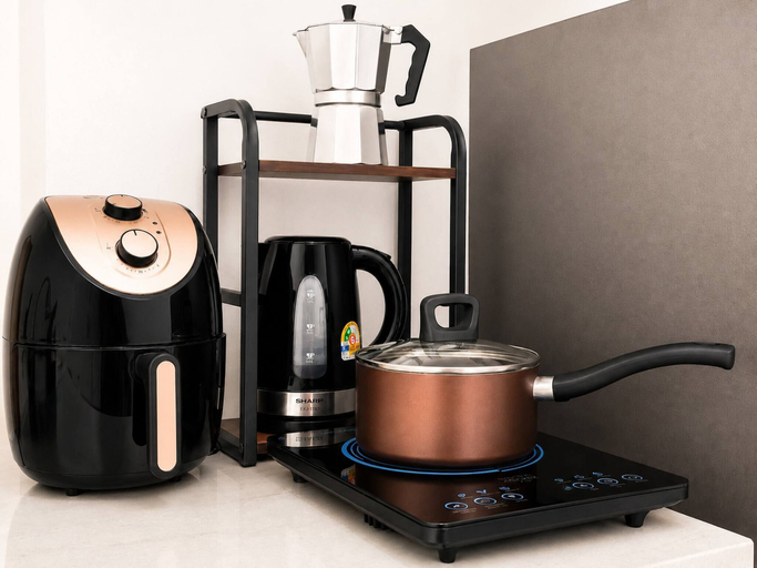Coffee and/or coffee maker 5, S&G Beachfront Serviced 1-br, Step to Tops and 7-11, Pattaya