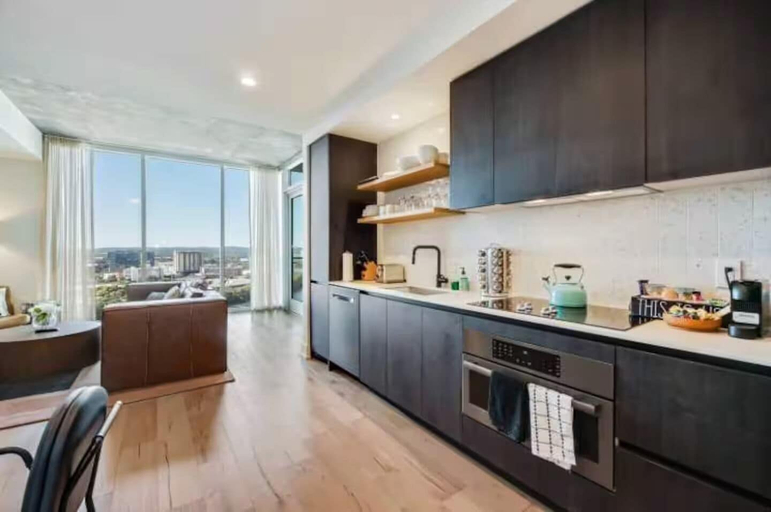 Private kitchen 4, Luxury High-Rise 2BR, Travis