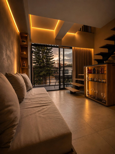 Living area 5, Luxury Duplex Loft AC Rooftop Jacuzzi Laureles, Medellín