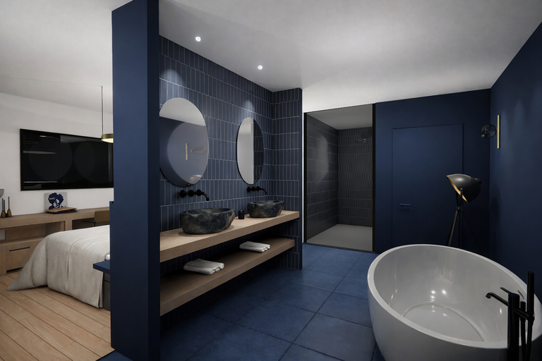 Bathroom 5, Hotel Admiral, Napoli