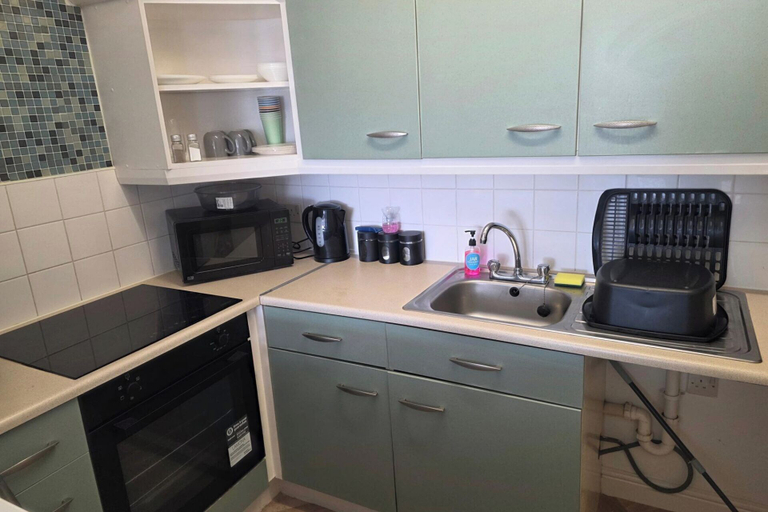 Private kitchen, 1 Bedroom Beach View Apartment Sleeps 4, Denbighshire