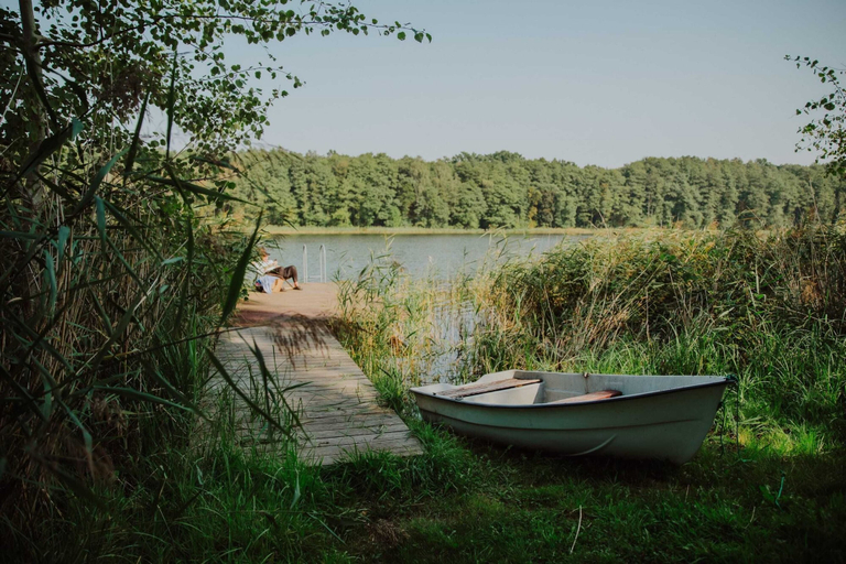 View from property 3, Holiday Home Right on the Lake, Terrace, Łobez